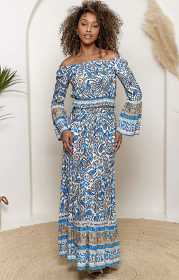 J038880 Star Fruit Skirt-Blue