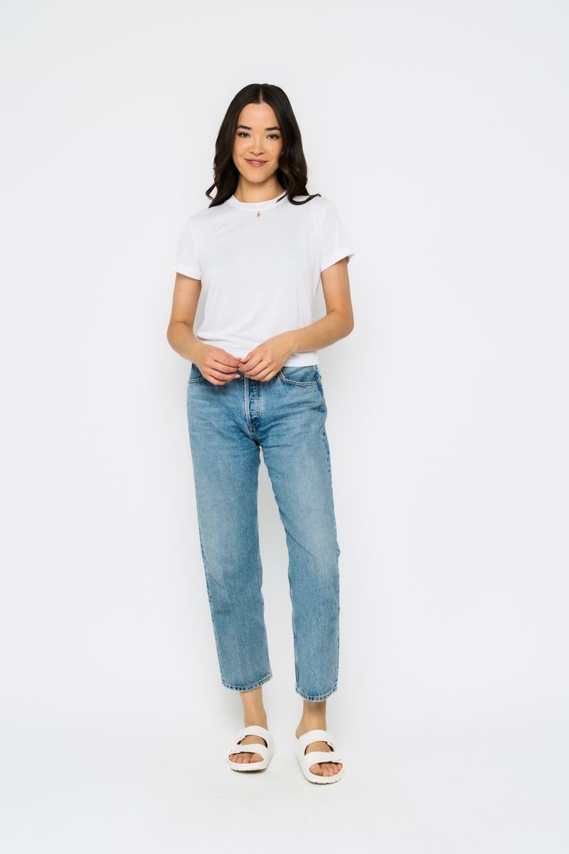 1005 Claire Crew Tee-White