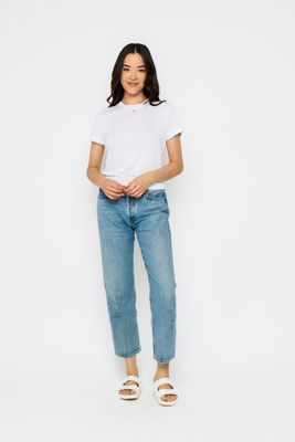 1005 Claire Crew Tee-White