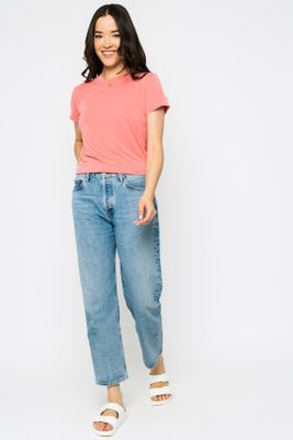 1005 Claire Crew Tee-Pink