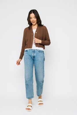1210 Janey Cardigan-Milk Chocolate