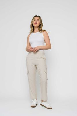 1254 Laurel Ankle Pant-Ecru