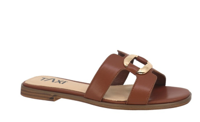 Miranda-01 Leather Sandal-Tan