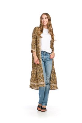 PT-16118 Ditsy Floral Coverup-Brown