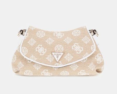 JG962719 Beyza Flap Shoulder Bag-White Logo