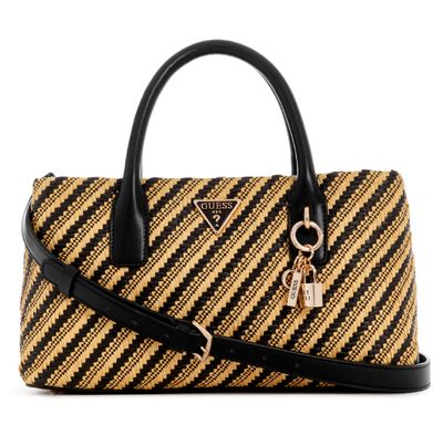 WG921005 Simona Small Satchel-Natural/Black