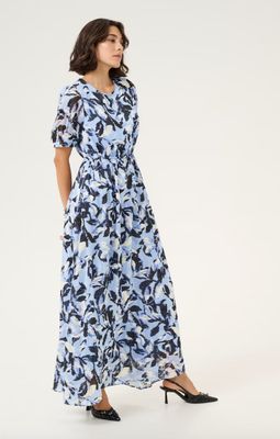 KAelina Maxi Dress-Blue Flower Print