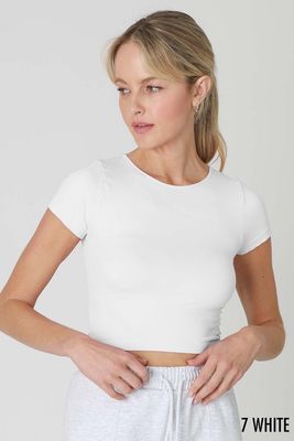 NS8286 Jersey Solid Baby Tee-White