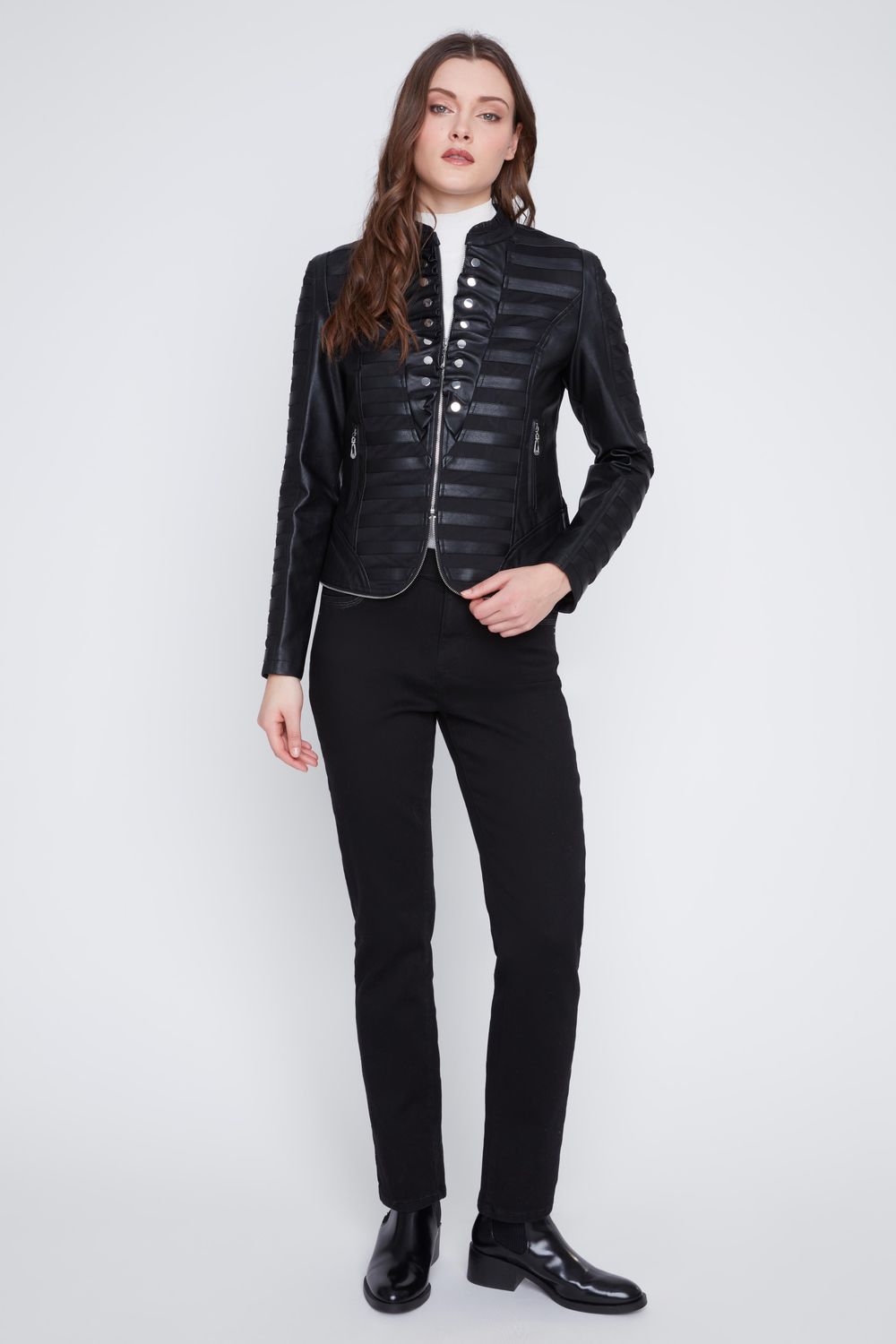 2522052 Leather Jacket-Black