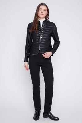2522052 Leather Jacket-Black