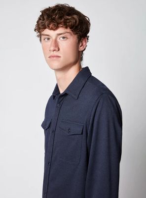 145233 Men's Shirt Shacket-Blue Denim
