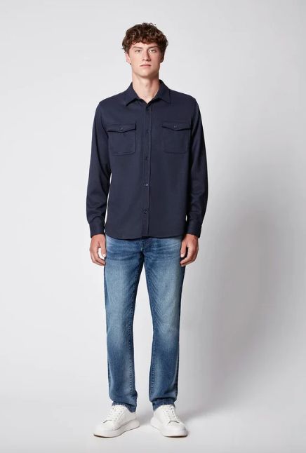 145233 Men's Shirt Shacket-Blue Denim