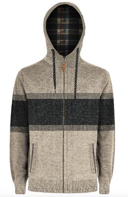 605 PZ Full Zipped Hooded Sweater-Beige