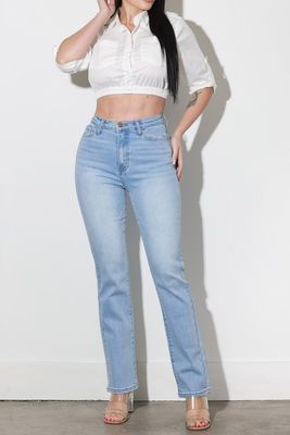 EP5015LS Straight Ankle Jeans-Light Stone