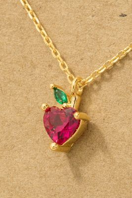 NN5694 Strawberry Heart Necklace-Gold