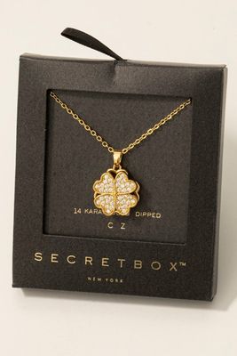 SB810057 Clover Pendant Necklace-Gold