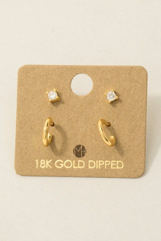 KE6212 Four Piece Post Studs-Gold