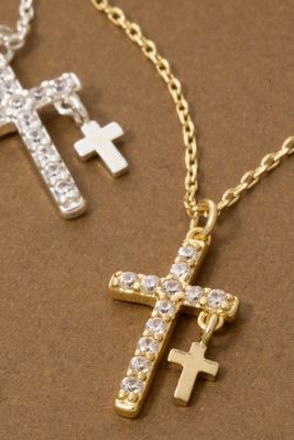 SB90021 Cross Pendant Necklace-Gold