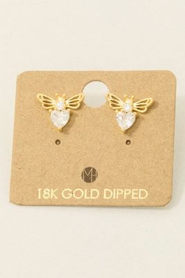 KE5911 Bee Stud Earrings-Gold