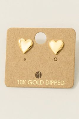 KE7737 Polished Mini Stud Earrings-Gold