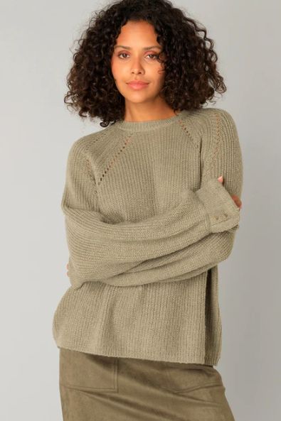 Christabel Knit Sweater-Sage