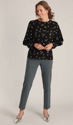 Dementra Blouse-Black Multi