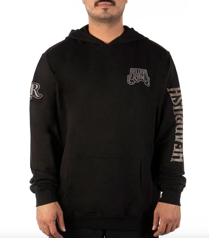 B015 Death Ride Pullover Hoodie-Light Bleach Wash