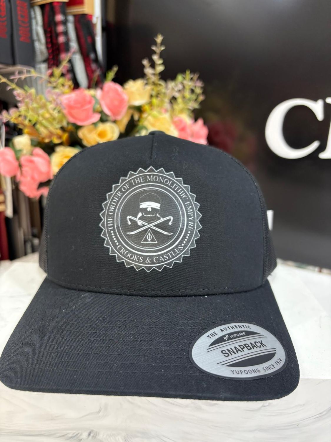 8016 Monolithic Trucker Cap-Black