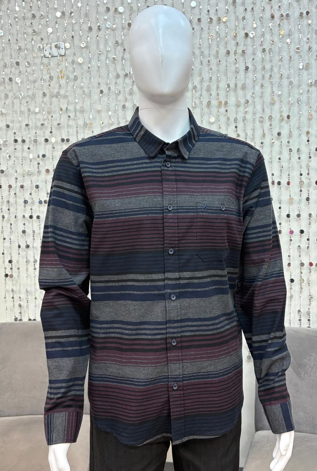 1181 Men's Shirt-Grey Mix Combo