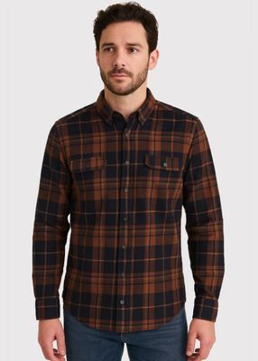 1179 Men's Shirt-Navy/Rust Combo