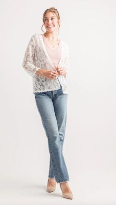 PT-20002 Lace Cover Up-White