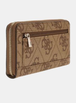 OS9924146 Janie Logo Zip Around-Latte Logo