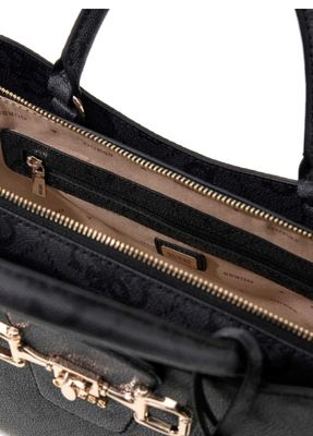 QS992406 Janie Logo Girlfriend Satchel-Coal Logo