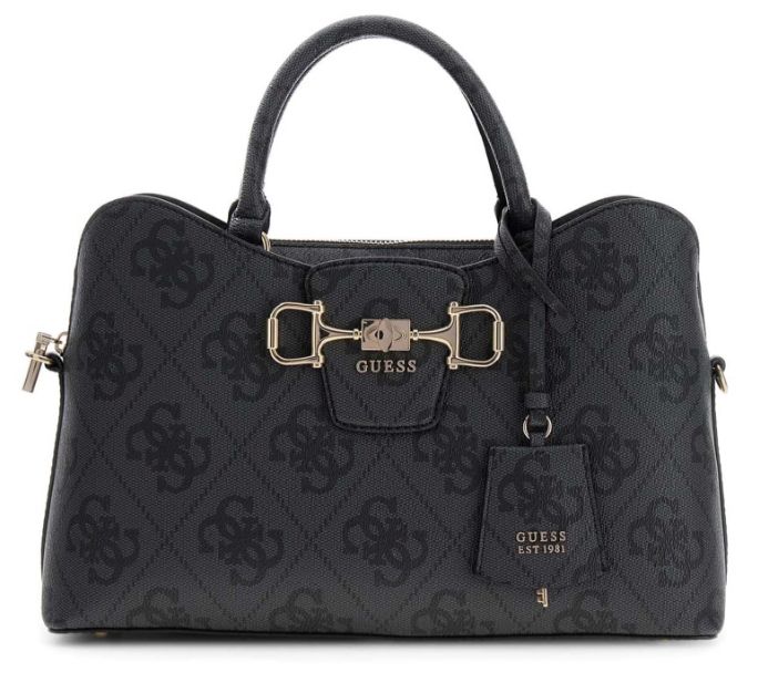 QS992406 Janie Logo Girlfriend Satchel-Coal Logo