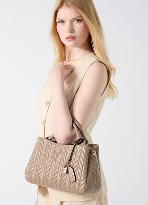 TG972006 Cheryl Triple Comp Satchel-Dark Taupe