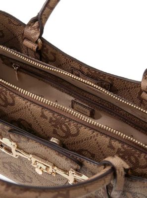 QS992406 Janie Logo Girlfriend Satchel-Latte Logo
