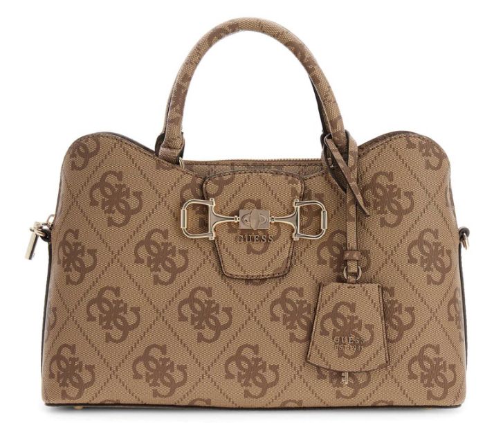 QS992406 Janie Logo Girlfriend Satchel-Latte Logo