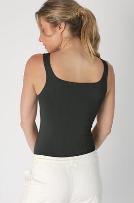 NS8262 Square Neck Bodysuit-Black