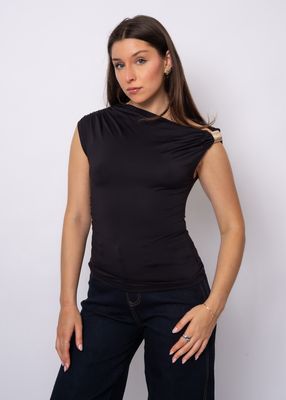 Damian Asymmetric Top-Black