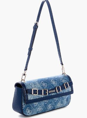 DG990919 Dovie Flap Shoulder Bag-Denim Logo