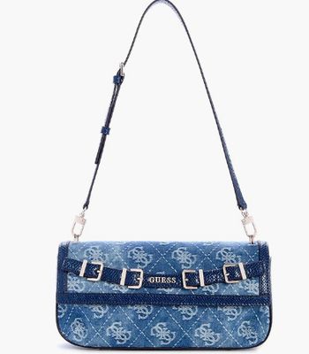 DG990919 Dovie Flap Shoulder Bag-Denim Logo
