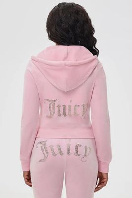 110010762 Juicy Rib Waist Velour Pant-Whisper Pink