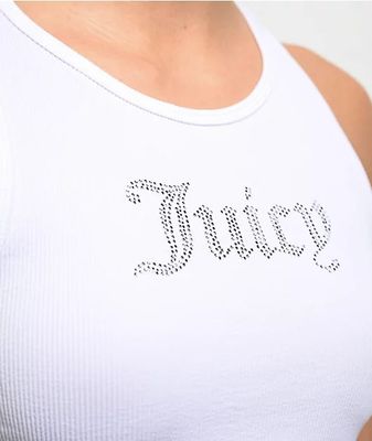 110046525 High Neck Crop Tank-Bleached White