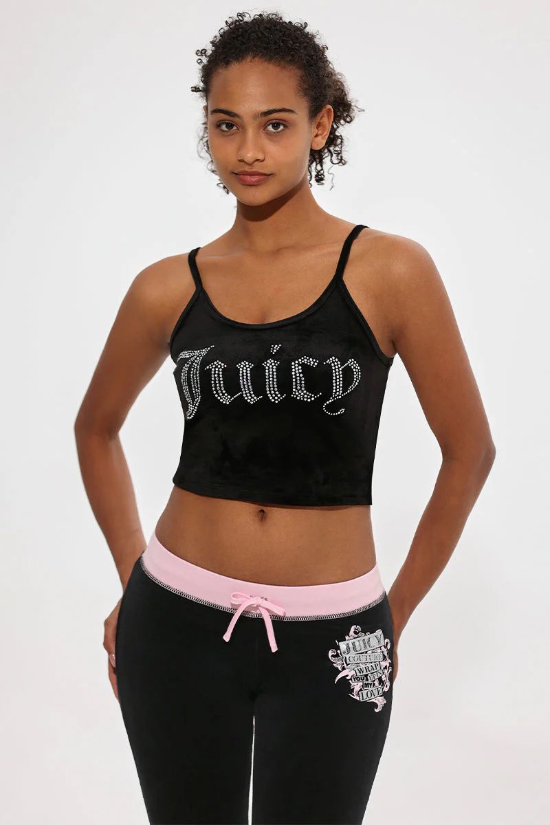110020398 Juicy Cropped Tank-Liquorice