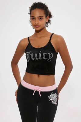 110020398 Juicy Cropped Tank-Liquorice