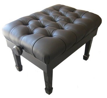 Deluxe Leather Pillow Top Adjustable Artist Concert Piano Bench