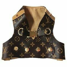 Brown Louis Vuitton leather Dog harness