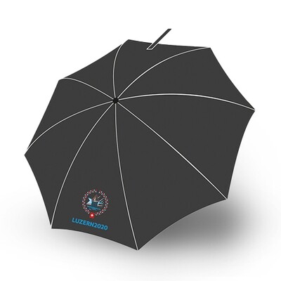 Taschenschirm Stormfighter mit Logo, schwarz