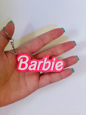 Barbie style named keyring