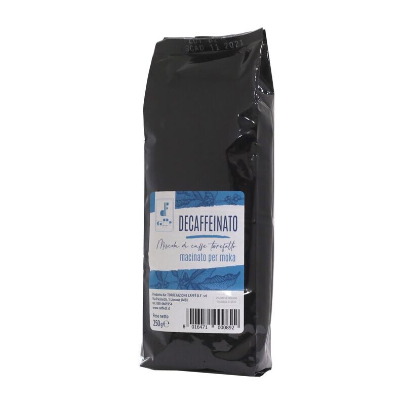 Miscela Caffè DEK 250 gr. macinatura per MOKA - Qualità Decaffeinato